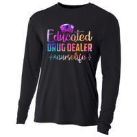 Educated Drug Dealer Nurse Life Funny Nurse Heart Beat Cooling Performance Long Sleeve Crew