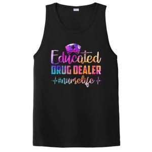 Educated Drug Dealer Nurse Life Funny Nurse Heart Beat PosiCharge Competitor Tank