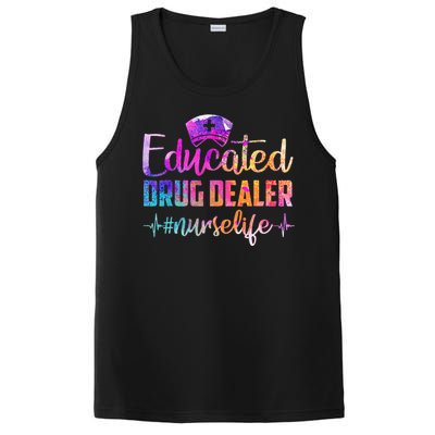 Educated Drug Dealer Nurse Life Funny Nurse Heart Beat PosiCharge Competitor Tank