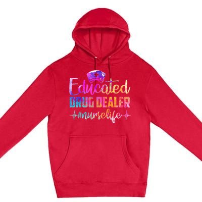 Educated Drug Dealer Nurse Life Funny Nurse Heart Beat Premium Pullover Hoodie