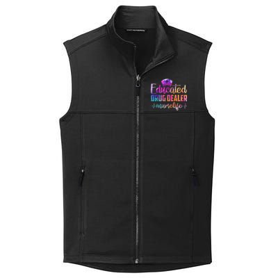 Educated Drug Dealer Nurse Life Funny Nurse Heart Beat Collective Smooth Fleece Vest