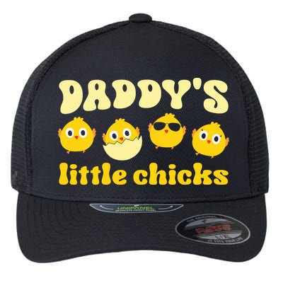 Easter Day Daddy's Little Chicks Cute Easter Chicks Father's Day Flexfit Unipanel Trucker Cap