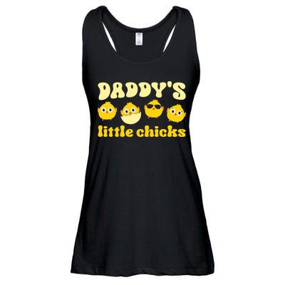 Easter Day Daddy's Little Chicks Cute Easter Chicks Father's Day Ladies Essential Flowy Tank