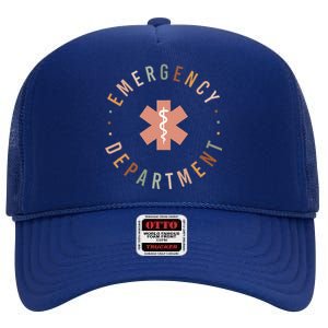 Emergency Department Er Ed Emergency Room Nurse Trauma Nurse High Crown Mesh Back Trucker Hat