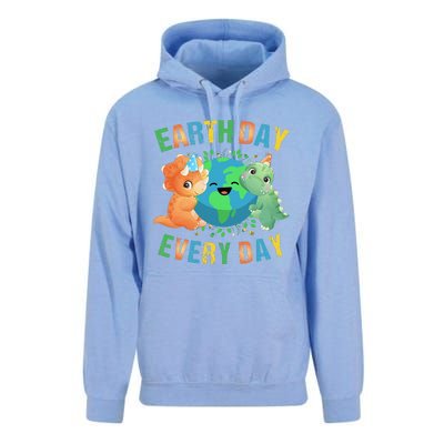 Earth Day Every Day Dinosaur Hugging Earth Nature Dino Lover Gift Unisex Surf Hoodie