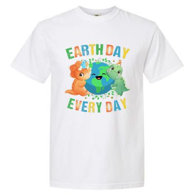 Earth Day Every Day Dinosaur Hugging Earth Nature Dino Lover Gift Garment-Dyed Heavyweight T-Shirt