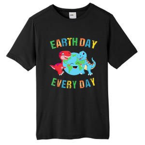 Earth Day Every Day Dinosaur Hugging Earth Nature Dino Lover Tall Fusion ChromaSoft Performance T-Shirt