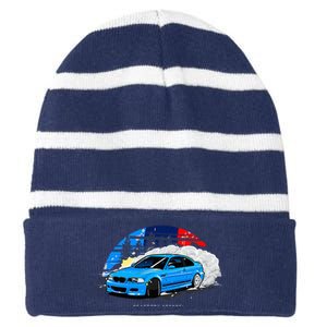 E46 Drifting Striped Beanie with Solid Band