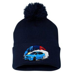 E46 Drifting Pom Pom 12in Knit Beanie