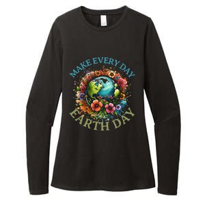 Earth Day Every Day Groovy Retro 70s Earth Day Womens CVC Long Sleeve Shirt