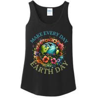 Earth Day Every Day Groovy Retro 70s Earth Day Ladies Essential Tank