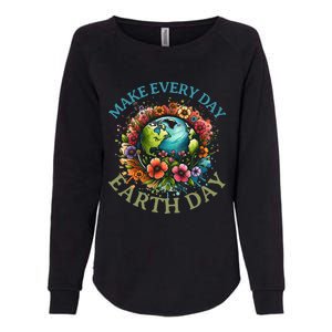 Earth Day Every Day Groovy Retro 70s Earth Day Womens California Wash Sweatshirt