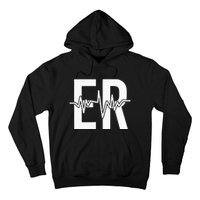 Emergency Department ER Nurse Front + Back Emergency Room Hoodie