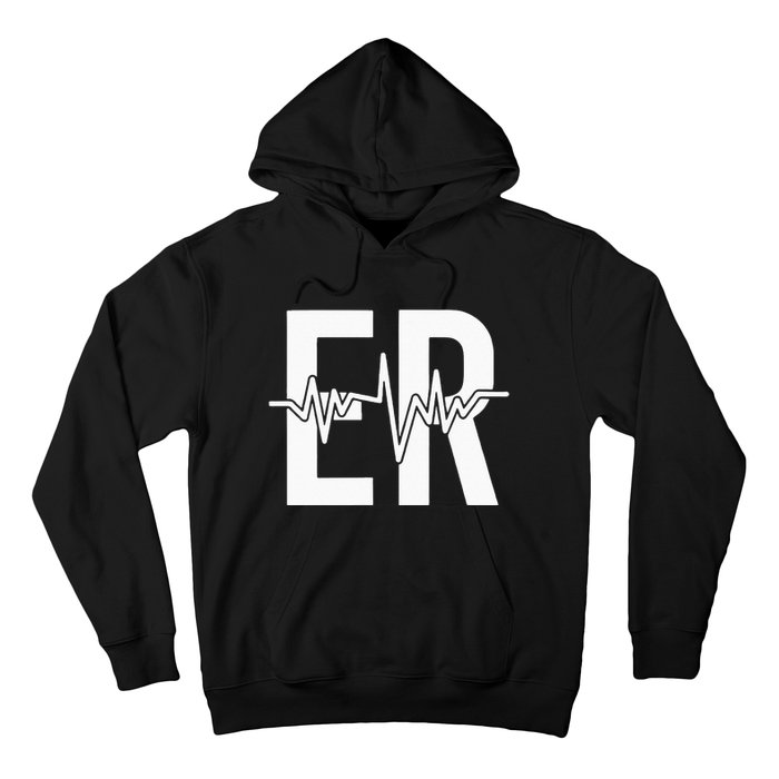 Emergency Department ER Nurse Front + Back Emergency Room Hoodie