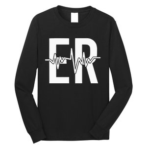 Emergency Department ER Nurse Front + Back Emergency Room Long Sleeve Shirt