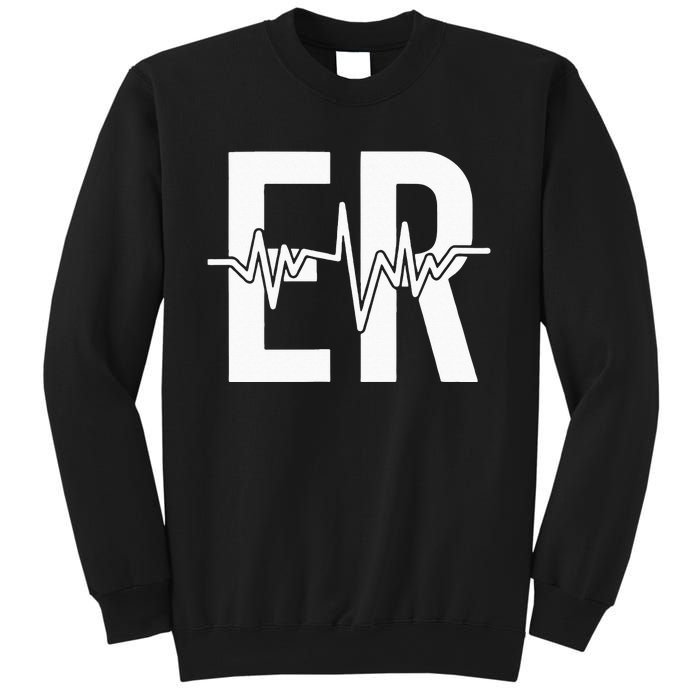 Emergency Department ER Nurse Front + Back Emergency Room Sweatshirt