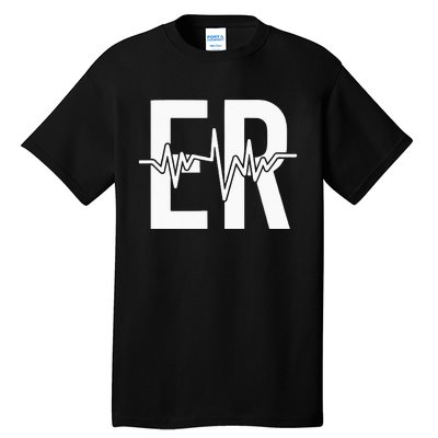 Emergency Department ER Nurse Front + Back Emergency Room Tall T-Shirt