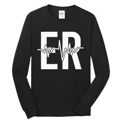 Emergency Department ER Nurse Front + Back Emergency Room Tall Long Sleeve T-Shirt