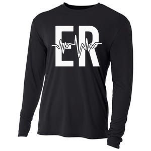 Emergency Department ER Nurse Front + Back Emergency Room Cooling Performance Long Sleeve Crew