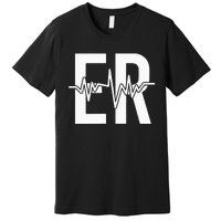 Emergency Department ER Nurse Front + Back Emergency Room Premium T-Shirt