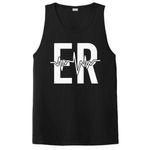 Emergency Department ER Nurse Front + Back Emergency Room PosiCharge Competitor Tank