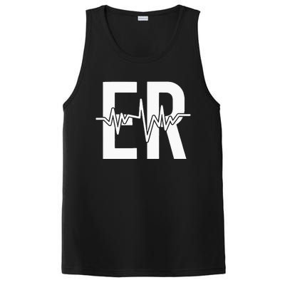 Emergency Department ER Nurse Front + Back Emergency Room PosiCharge Competitor Tank