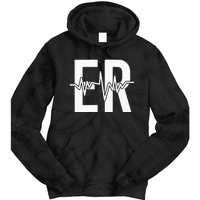 Emergency Department ER Nurse Front + Back Emergency Room Tie Dye Hoodie