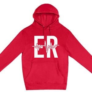 Emergency Department ER Nurse Front + Back Emergency Room Premium Pullover Hoodie