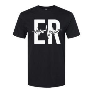 Emergency Department ER Nurse Front + Back Emergency Room Softstyle CVC T-Shirt