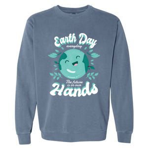 Earth Day (Everyday The Future Is In Our Hands) Great Gift Garment-Dyed Sweatshirt