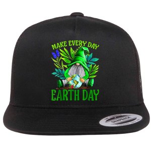 Earth Day Every Day Happy Earth Day 2024 Gnome Flat Bill Trucker Hat