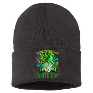 Earth Day Every Day Happy Earth Day 2024 Gnome Sustainable Knit Beanie