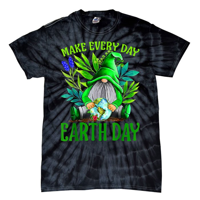 Earth Day Every Day Happy Earth Day 2024 Gnome Tie-Dye T-Shirt