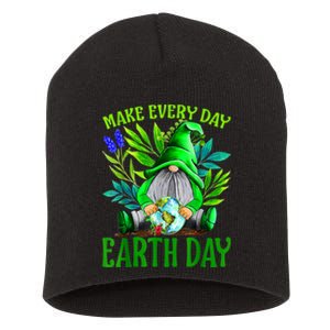 Earth Day Every Day Happy Earth Day 2024 Gnome Short Acrylic Beanie