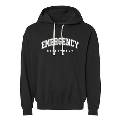 Emergency Department Er Nurse Garment-Dyed Fleece Hoodie