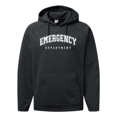 Emergency Department Er Nurse Performance Fleece Hoodie