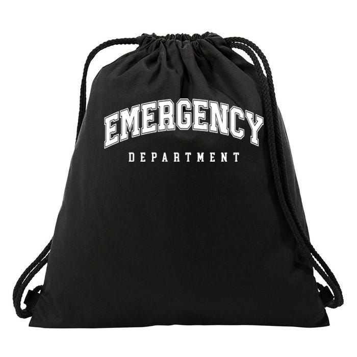 Emergency Department Er Nurse Drawstring Bag