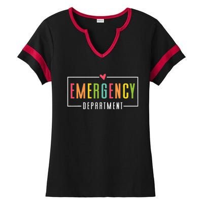 Emergency Department Emergency Room Healthcare Ladies Halftime Notch Neck Tee