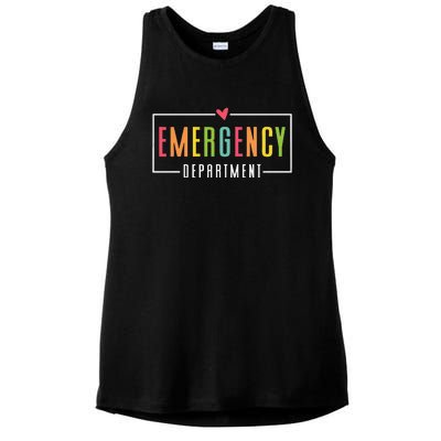 Emergency Department Emergency Room Healthcare Ladies PosiCharge Tri-Blend Wicking Tank