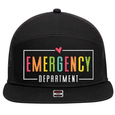 Emergency Department Emergency Room Healthcare 7 Panel Mesh Trucker Snapback Hat