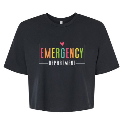 Emergency Department Emergency Room Healthcare Bella+Canvas Jersey Crop Tee