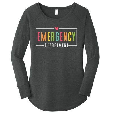 Emergency Department Emergency Room Healthcare Women's Perfect Tri Tunic Long Sleeve Shirt