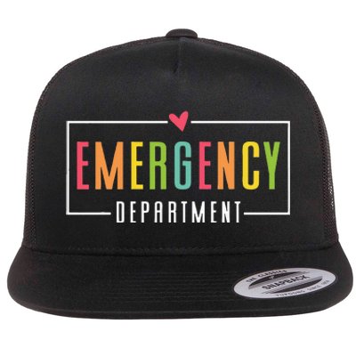 Emergency Department Emergency Room Healthcare Flat Bill Trucker Hat