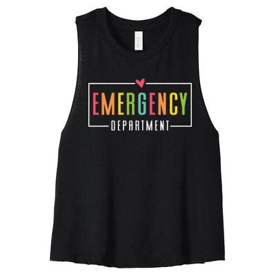 Emergency Department Emergency Room Healthcare Women's Racerback Cropped Tank