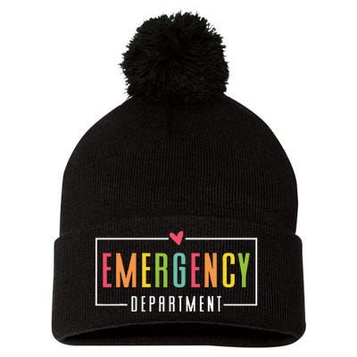 Emergency Department Emergency Room Healthcare Pom Pom 12in Knit Beanie