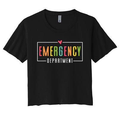 Emergency Department Emergency Room Healthcare Women's Crop Top Tee