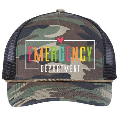 Emergency Department Emergency Room Healthcare Retro Rope Trucker Hat Cap