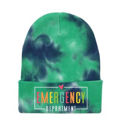 Emergency Department Emergency Room Healthcare Tie Dye 12in Knit Beanie