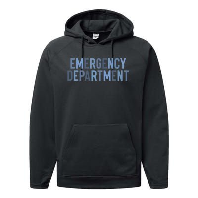 Emergency Department ER Nurse Health Care Performance Fleece Hoodie