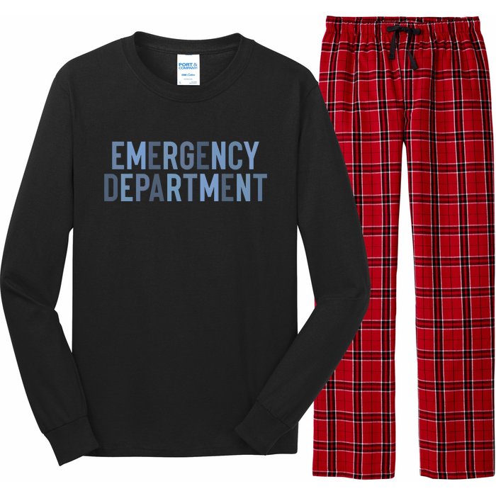 Emergency Department ER Nurse Health Care Long Sleeve Pajama Set